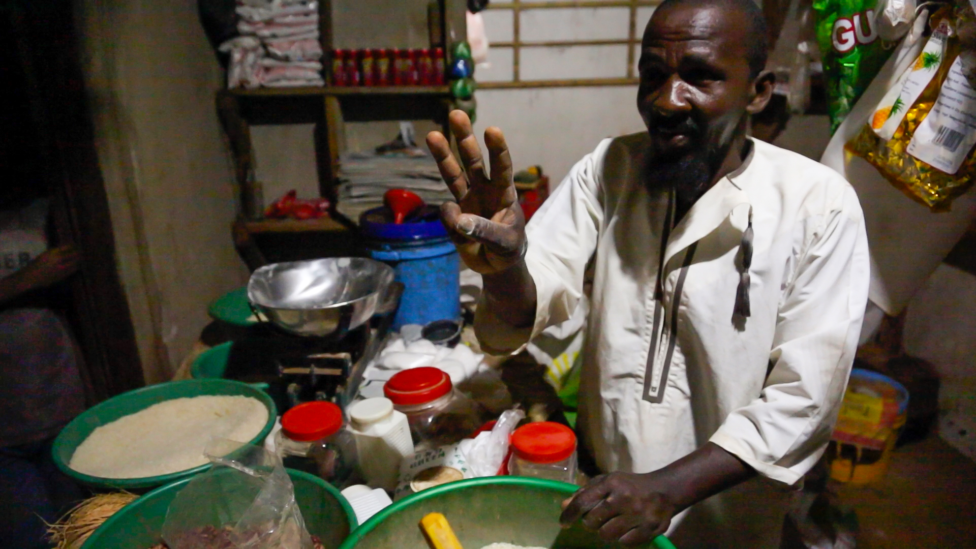 Kandwe village shopkeeper Pandu Matti Salum says says his new solar panel and LED lights have made his store has a nighttime gathering place and increased his sales. With the new income he says he plans to expand his shop, marry a third wife and have more Kandwe village shopkeeper Pandu Matti Salum says says his new solar panel and LED lights have made his store has a nighttime gathering place and increased his sales. With the new income he says he plans to expand his shop, marry a third wife and have more