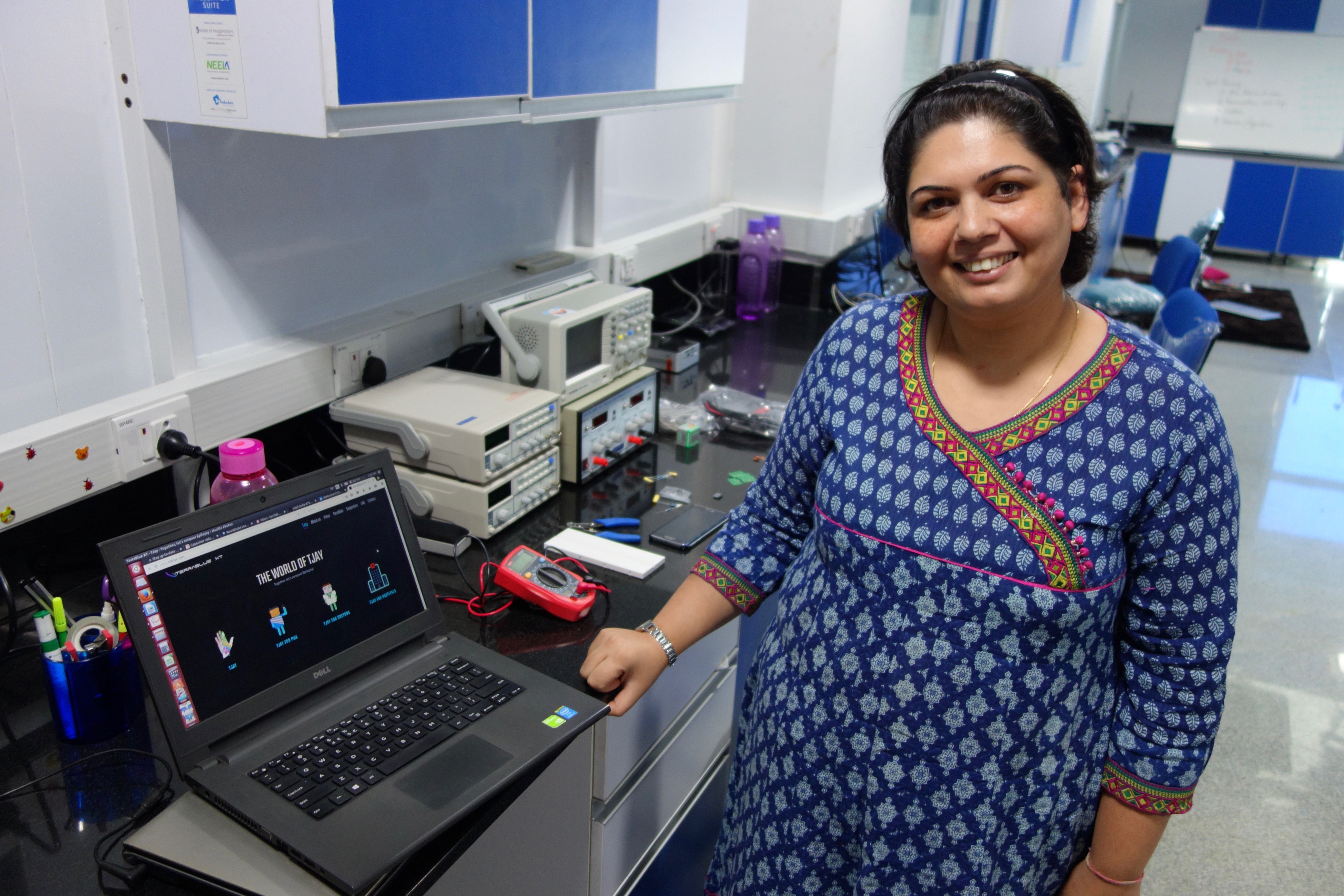 Rajlakshmi Borthakur's experience with her own child's epilepsy led her to start a company, making a glove with sensors that can read the body's electrical signals to predict when epileptic seizures will happen. Rajlakshmi Borthakur's experience with her own child's epilepsy led her to start a company, making a glove with sensors that can read the body's electrical signals to predict when epileptic seizures will happen.