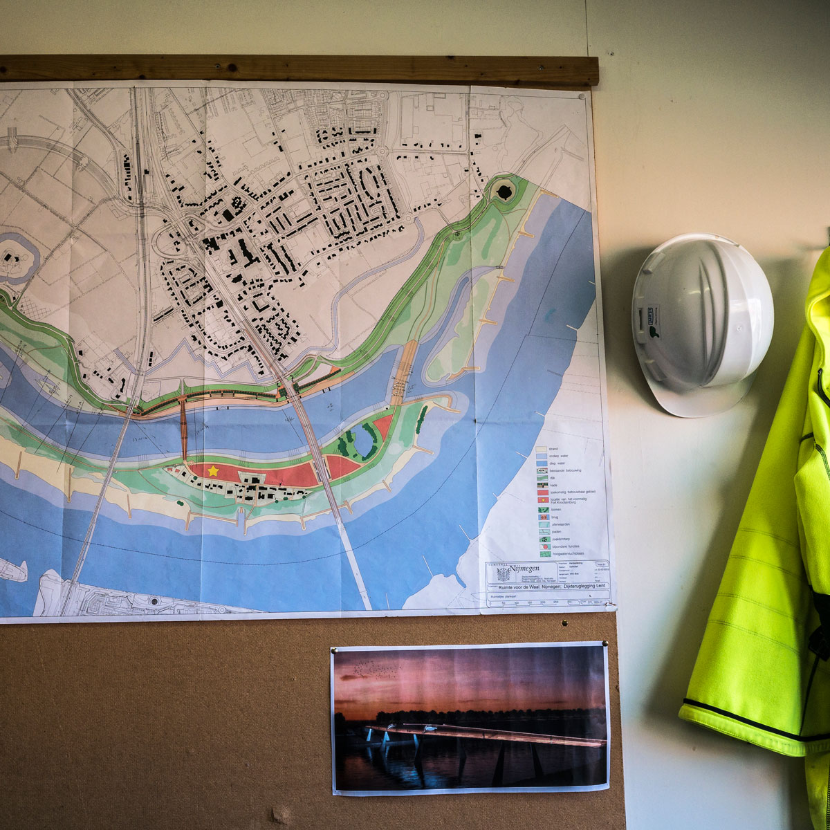 A planning map for the Room for the River project in Nijmegen, the Netherlands. A planning map for the Room for the River project in Nijmegen, the Netherlands.