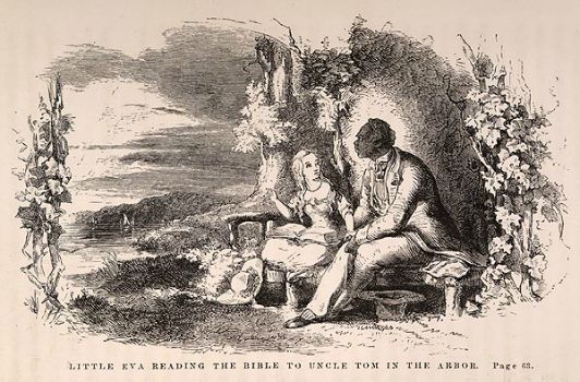 Uncle Tom Sits Next To Eva The Child He Cares For And Tends As