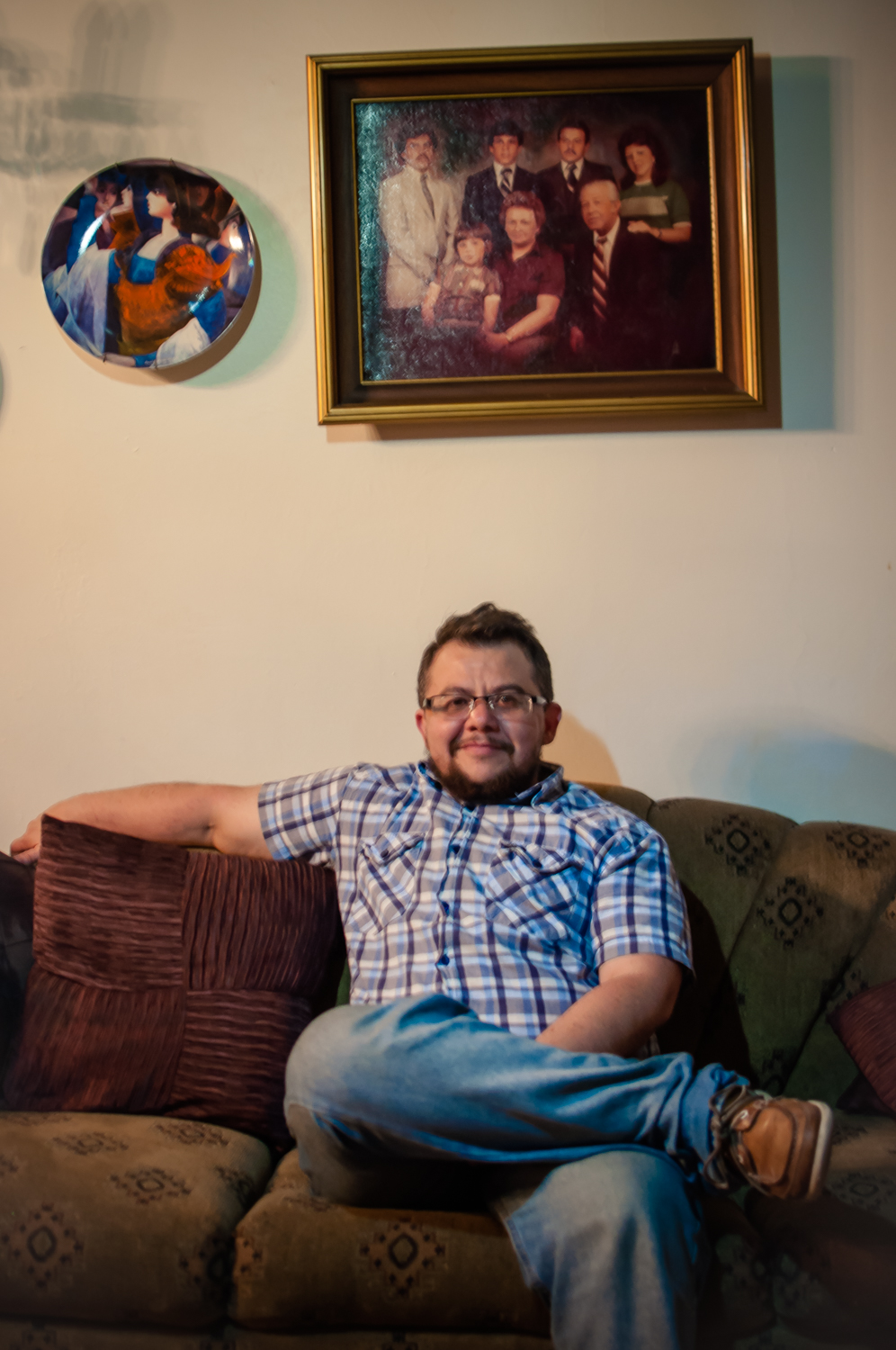 Vincenzo Bruno relaxes in his childhood home
