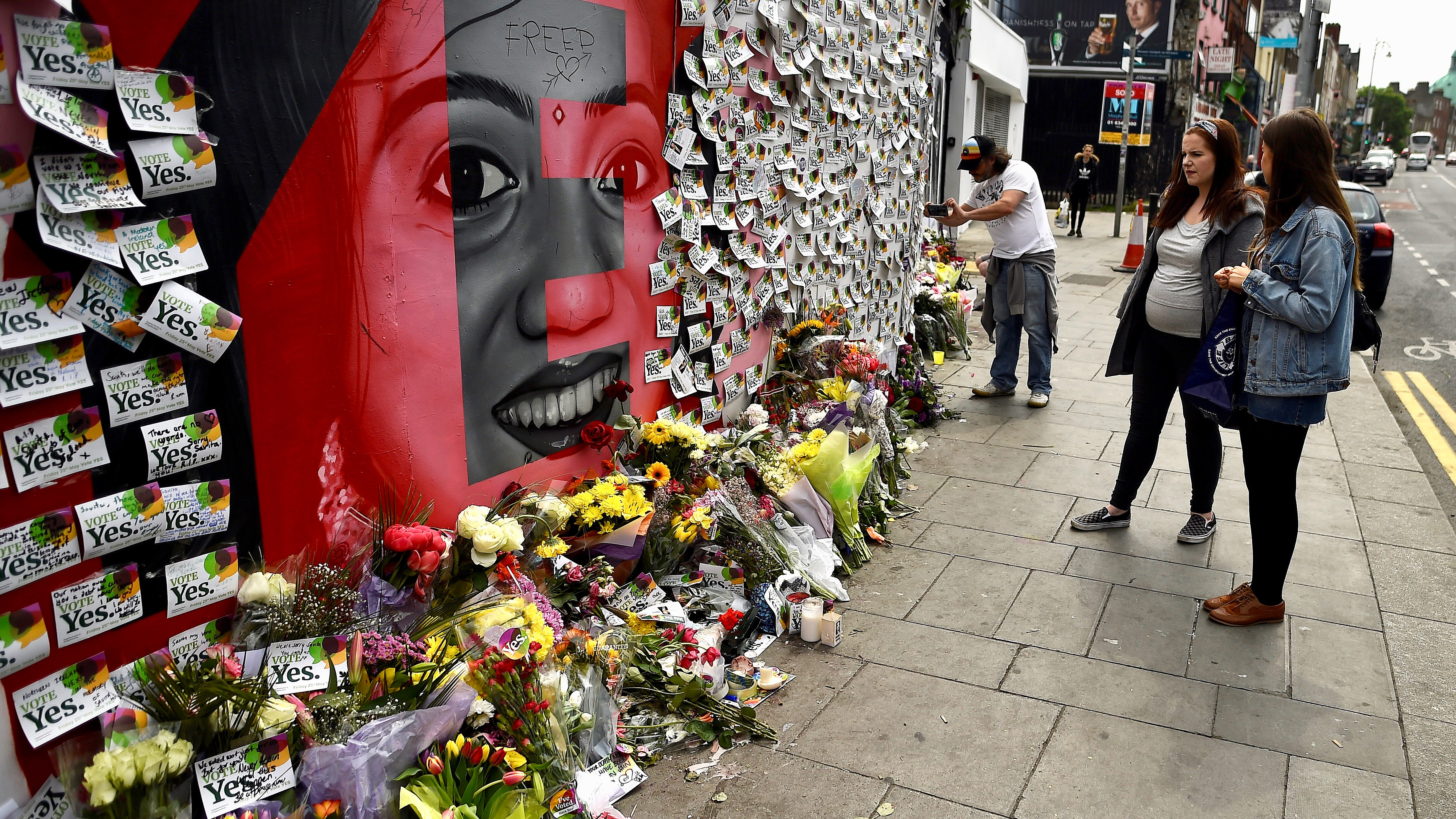 Messages are left at a memorial in Dublin to Savita Halappanava, who died from an infection after miscarrying her first child at an Irish hospital in 2012, one day after Irish voters took part in a national referendum to liberalize abortion laws on May 25 Messages are left at a memorial in Dublin to Savita Halappanava, who died from an infection after miscarrying her first child at an Irish hospital in 2012, one day after Irish voters took part in a national referendum to liberalize abortion laws on May 25