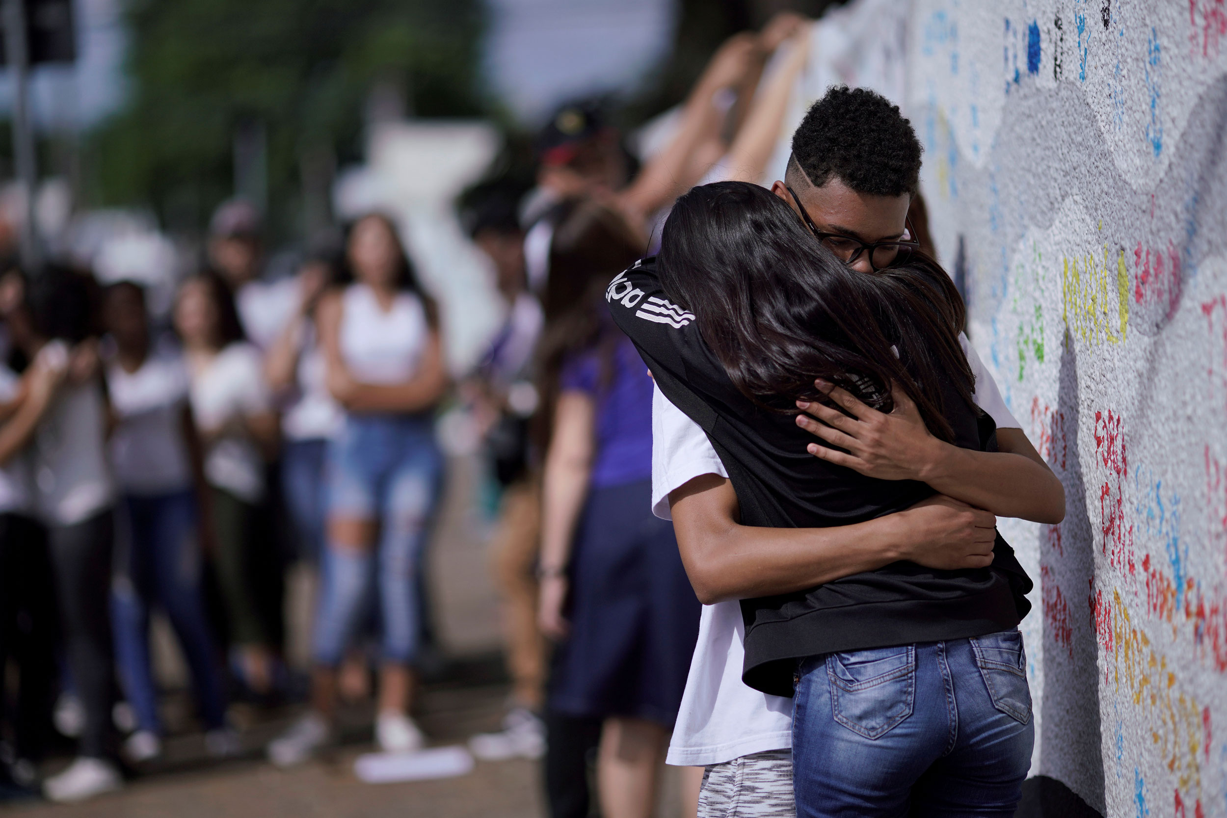 tribute to victims of a school shooting
