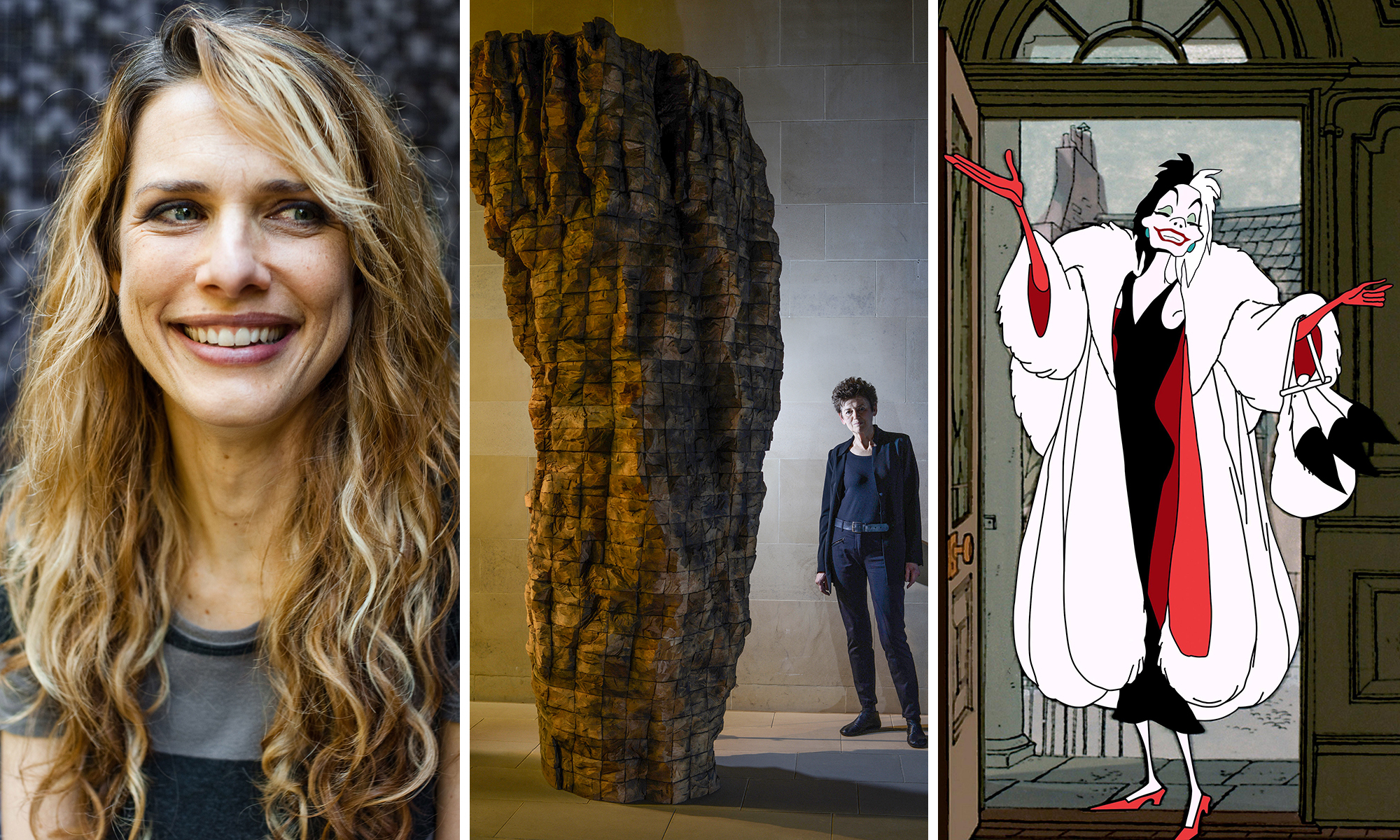 Director Lynn Shelton, artist Ursula von Rydingsvard and one of her sculptures, and the consummate villain Cruella de Vil. Director Lynn Shelton, artist Ursula von Rydingsvard and one of her sculptures, and the consummate villain Cruella de Vil.