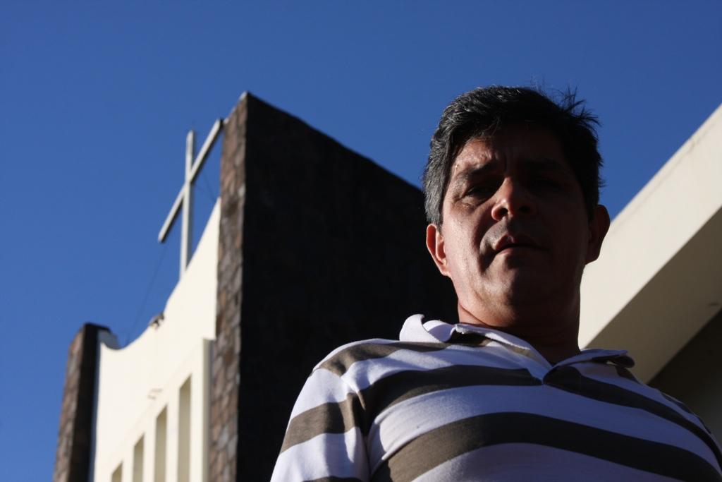 Javier Miranda in front of Ciudad del Este's main cathedral. Javier Miranda in front of Ciudad del Este's main cathedral.
