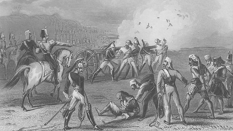 Indian rebels being executed by cannon, September 8th 1857 Indian rebels being executed by cannon, September 8th 1857
