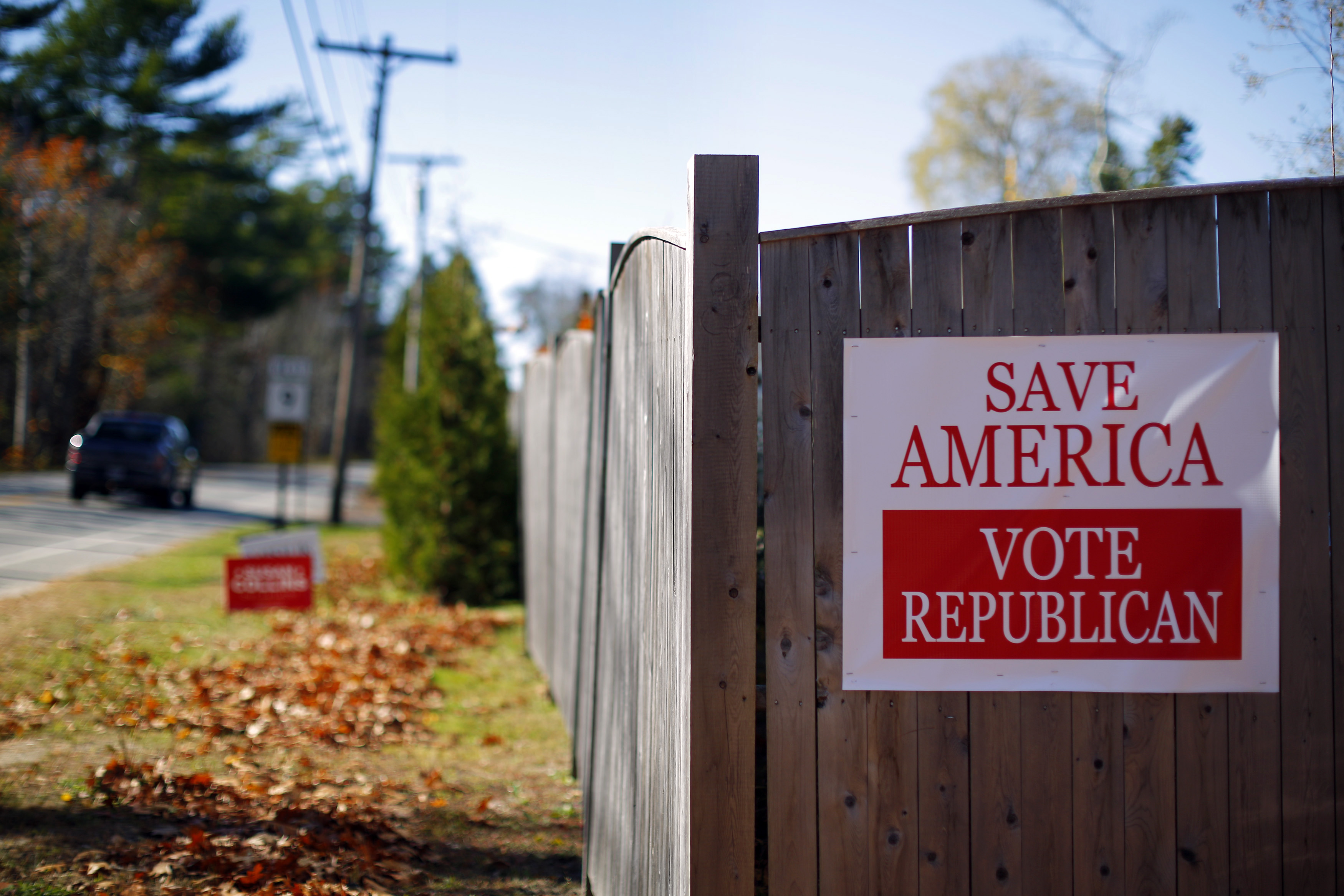 A campaign sign is pictured on November 3, 2014. Republicans are poised to pick up seats and could win control of the US Senate on Tuesday in midterm elections heavily influenced by deep voter dissatisfaction with President Barack Obama's job performance. A campaign sign is pictured on November 3, 2014. Republicans are poised to pick up seats and could win control of the US Senate on Tuesday in midterm elections heavily influenced by deep voter dissatisfaction with President Barack Obama's job performance.