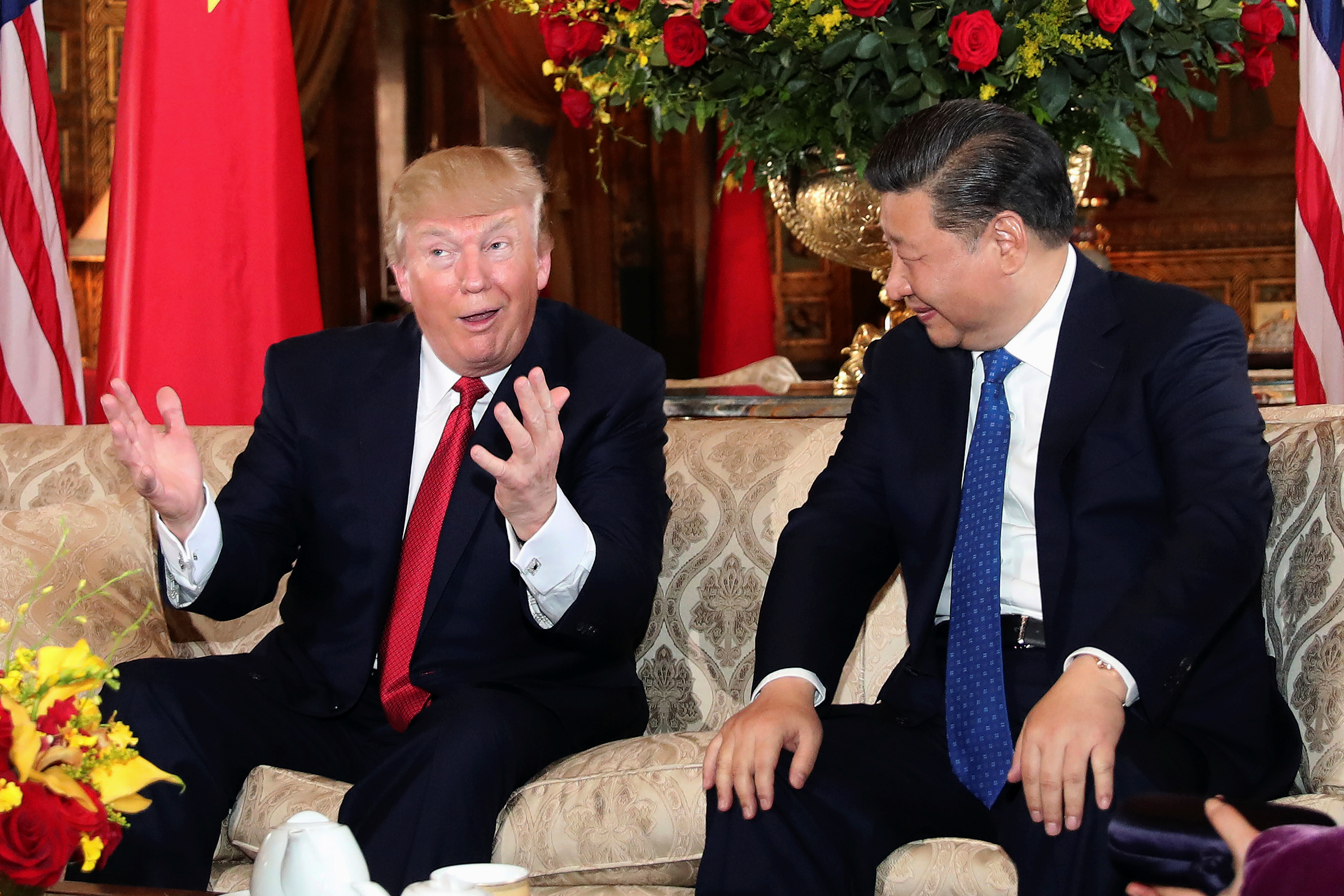 President Donald Trump meeting with Chinese President Xi Jinping at Mar-a-Lago, Florida, April 6th 2017 President Donald Trump meeting with Chinese President Xi Jinping at Mar-a-Lago, Florida, April 6th 2017