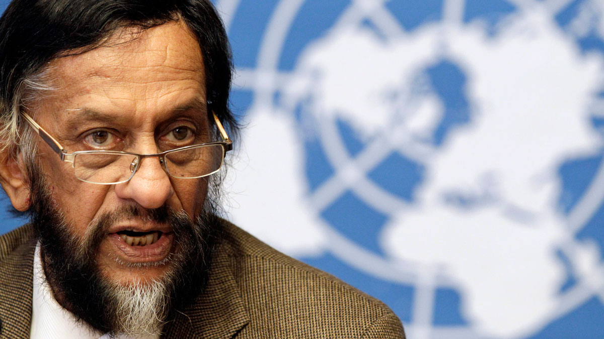 Rajendra Pachauri, then chair of the Intergovernmental Panel on Climate Change at the United Nations European headquarters, 2012. Rajendra Pachauri, then chair of the Intergovernmental Panel on Climate Change at the United Nations European headquarters, 2012.