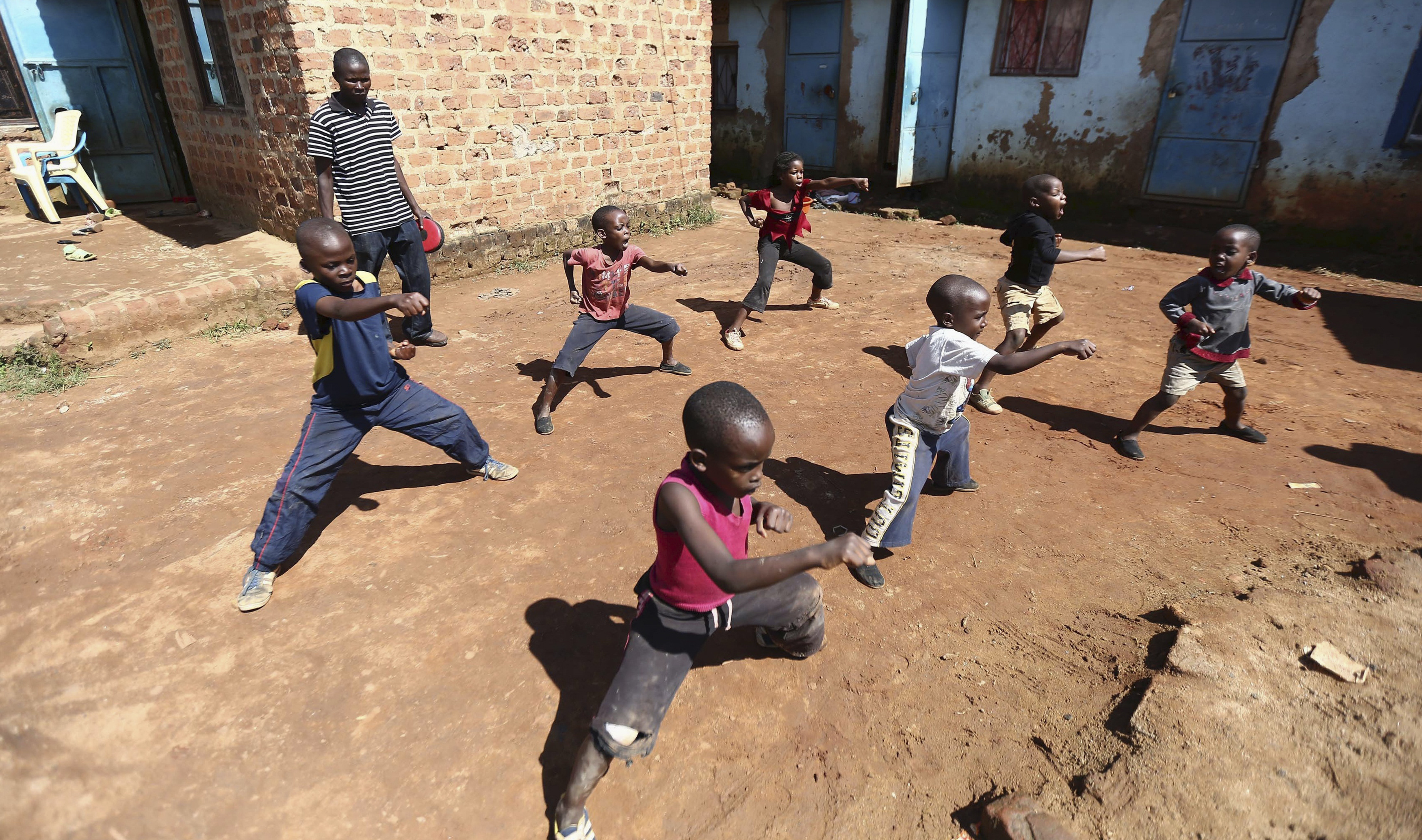 Children rehearse