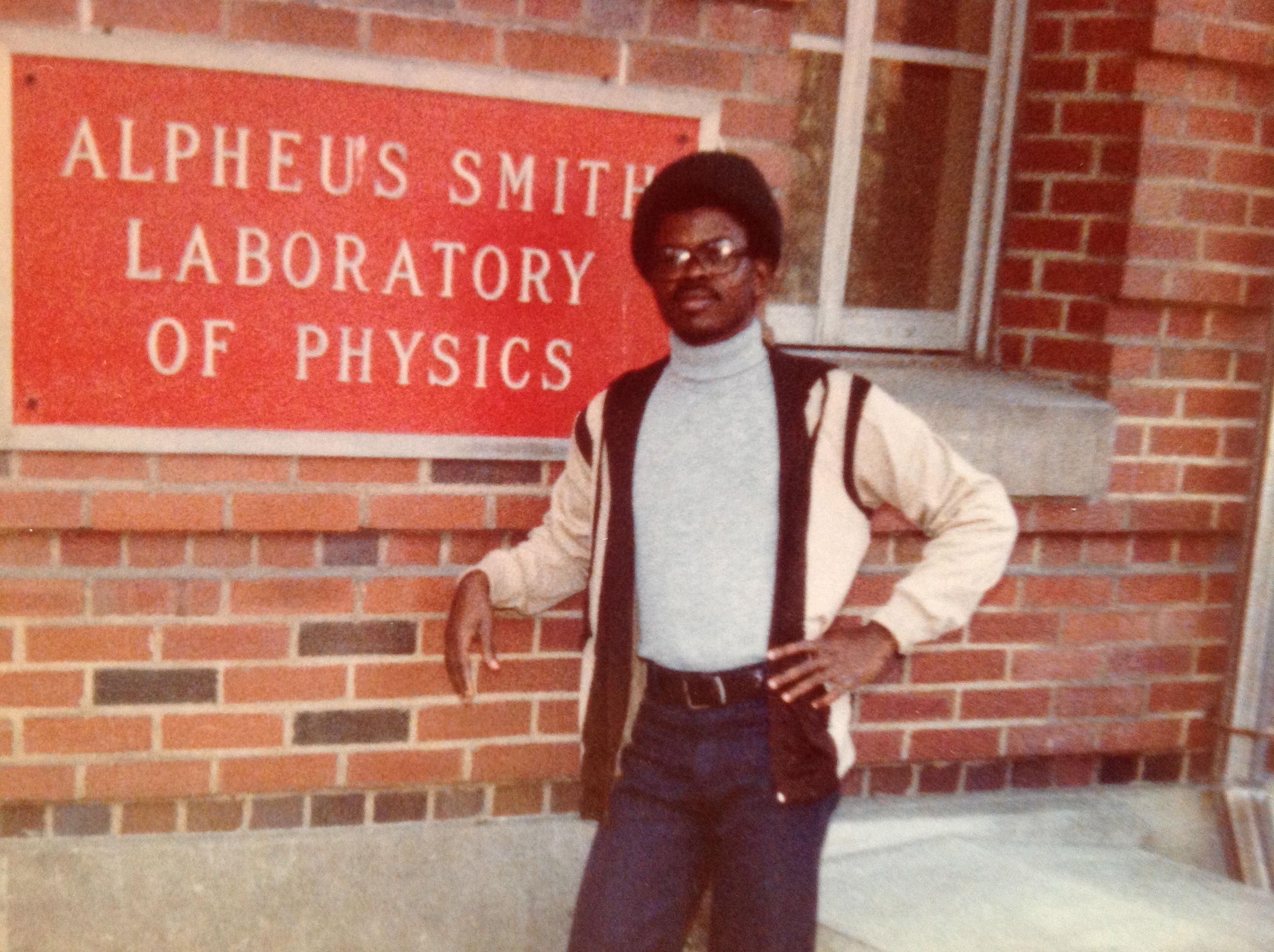 Abu Eghan at Ohio State University, shortly after arriving to the United States in 1979. Back then, he says, he thought he would get his degree and head back home. But as the political situation in Ghana grew worse, his friends and family warned him not t Abu Eghan at Ohio State University, shortly after arriving to the United States in 1979. Back then, he says, he thought he would get his degree and head back home. But as the political situation in Ghana grew worse, his friends and family warned him not t