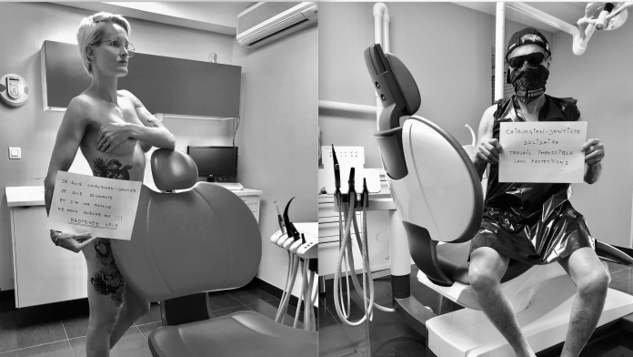 French Dentists Strip Naked To Protest Lack Of Protective Gear