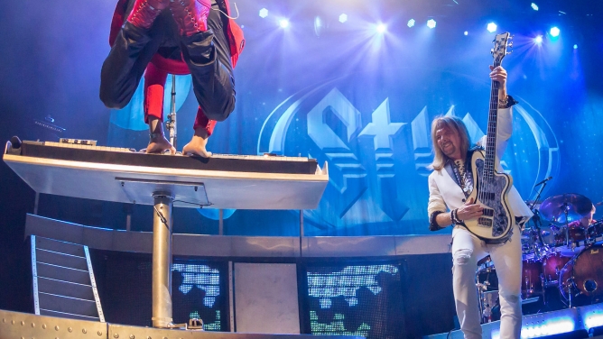 Styx performing at the HEB Center in Cedar Park, Texas on July 31, 2017. Styx performing at the HEB Center in Cedar Park, Texas on July 31, 2017.
