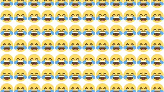 The crying laughing emoji. The crying laughing emoji.