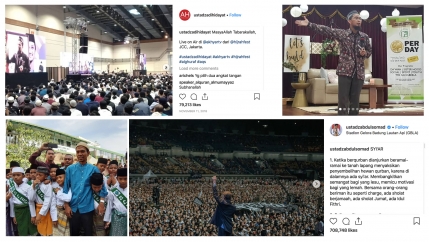 images of various Muslim clerics on Instagram