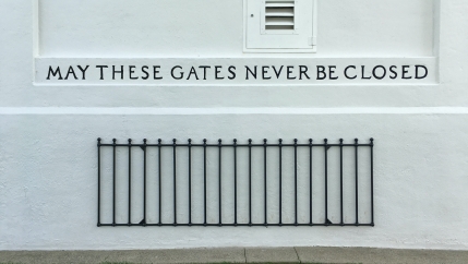 An engraving inside Peace Arch pays homage to the historically close relationship between the US and Canada