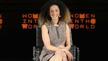 Journalist Masih Alinejad speaks onstage 