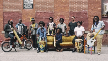 Multi-generational Haitian band Lakou Mizik has a new album in collaboration with Grammy-winning electronic music artist Joseph Ray titled ‘Leave The Bones.’