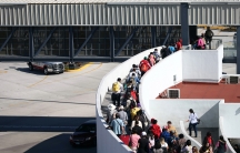 Migrants reaching border