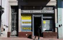 a currency exchange store in argentina