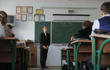 children in a classroom in Russia