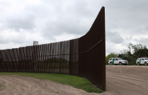 a gap in the border wall between the US and Mexico 
