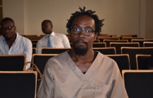 Equatorial Guinean illustrator and comics artist Ramon Nse Esono Ebale looks on in court in Malabo, Equatorial Guinea, on Feb 27, 2018. The prosecutor of Equatorial Guinea dropped all charges against Ebale because of 'lack of evidence'. Equatorial Guinean illustrator and comics artist Ramon Nse Esono Ebale looks on in court in Malabo, Equatorial Guinea, on Feb 27, 2018. The prosecutor of Equatorial Guinea dropped all charges against Ebale because of 'lack of evidence'.