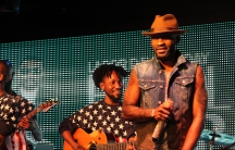 Fally Ipupa is shown live in New York on Labor Day 2015.