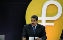 Venezuela's President Nicolas Maduro speaks during the event launching the new Venezuelan cryptocurrency Petro in Caracas.