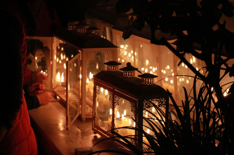 Hanukkah or Chanukah in Jerusalem is like a Festival of Lights block