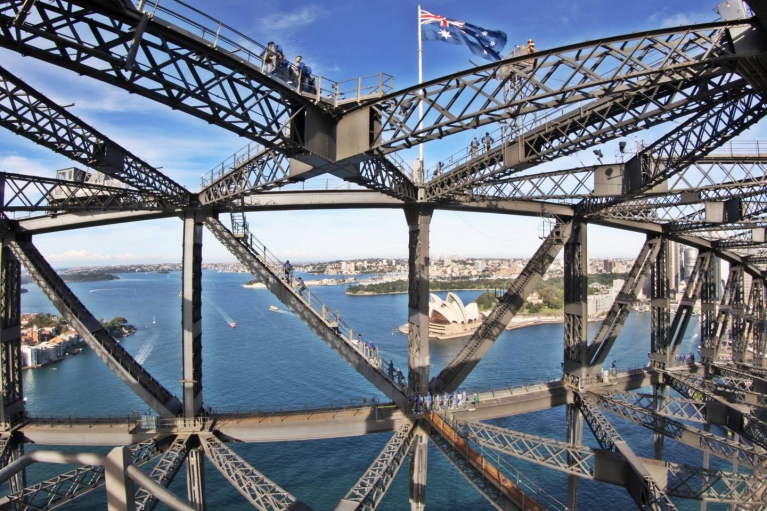 Sydney Harbour Bridge offers tourists a place to climb