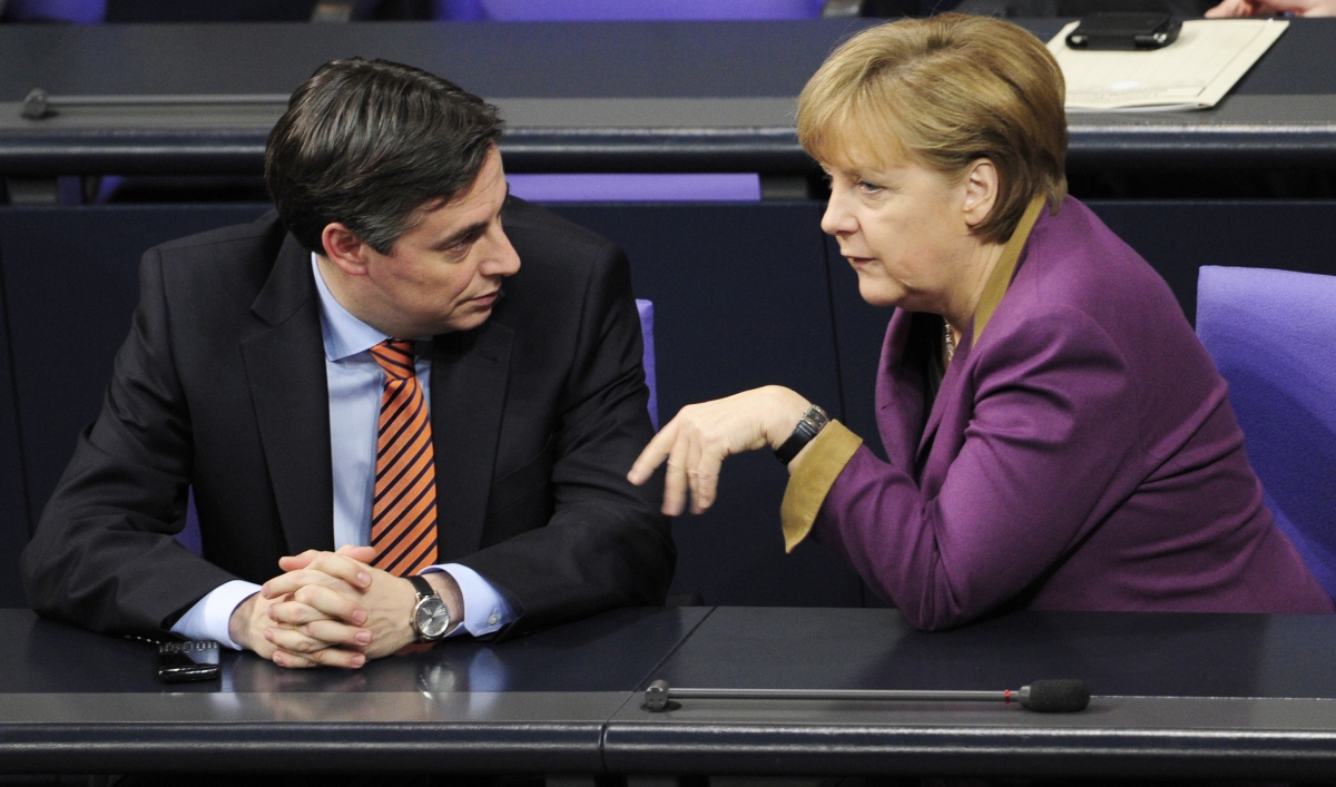 Angela Merkel hit by beer (VIDEO) | The World from PRX