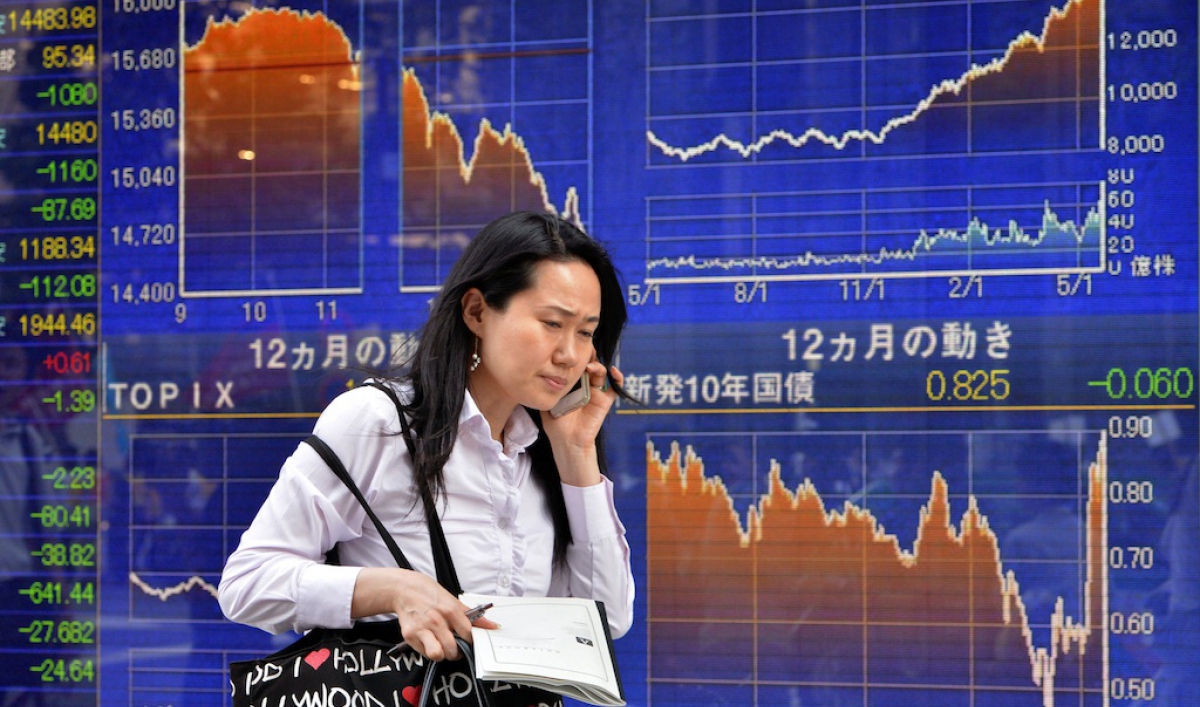 What was behind plunge in Japanese stocks, which triggered falls across
