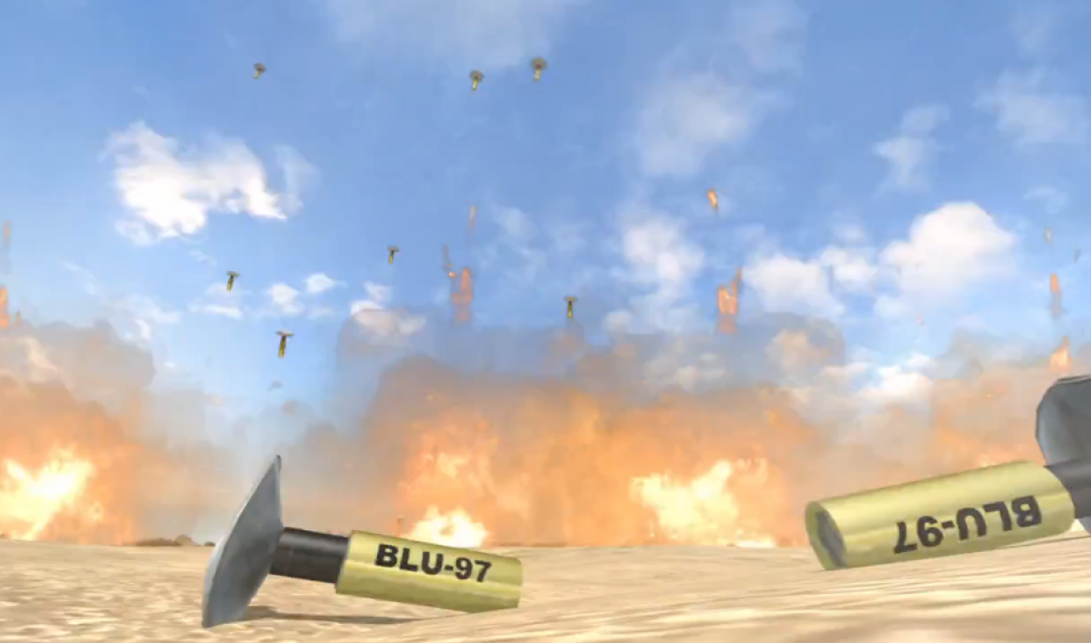 This animation shows you why cluster bombs are so devastating to