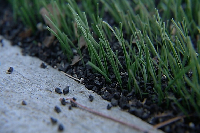 Rubber turf pellets take over field at Steelers-Bills game