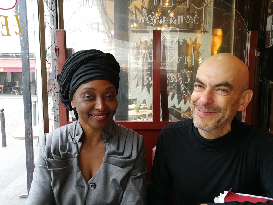 Amélie Fabot-Mamet and Michel Sidhom are part of a group of Parisians who oppose the Paris City Council’s decision to remove the painting, “Au Nègre Joyeux,” and send it to a museum. Amélie Fabot-Mamet and Michel Sidhom are part of a group of Parisians who oppose the Paris City Council’s decision to remove the painting, “Au Nègre Joyeux,” and send it to a museum.