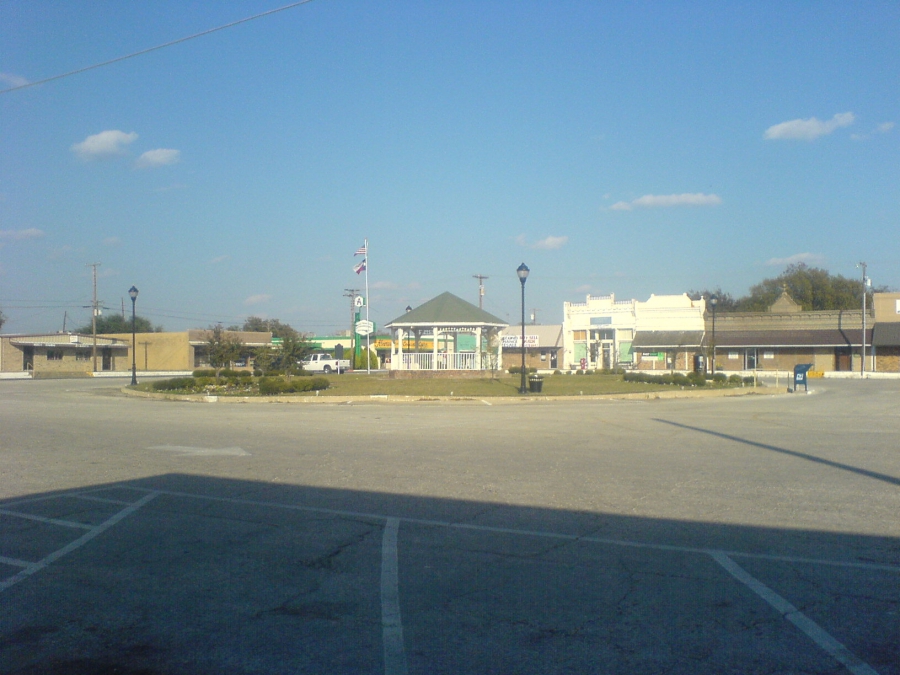 City square with empty roads