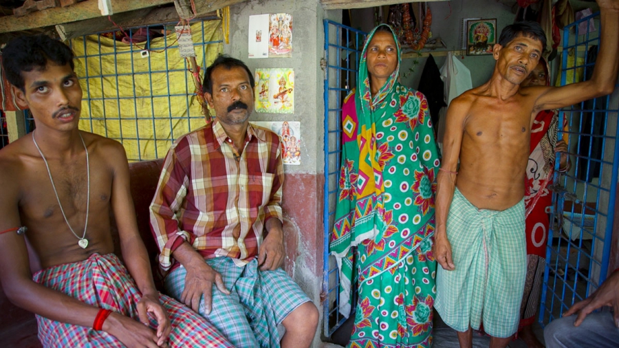 High tides and erosion washed away forty seven year old Uttam Doloi’s land for good, forcing him to migrate to Sagar Island. “If you go there today,” he says, “there’s nothing, just the river.” High tides and erosion washed away forty seven year old Uttam Doloi’s land for good, forcing him to migrate to Sagar Island. “If you go there today,” he says, “there’s nothing, just the river.”