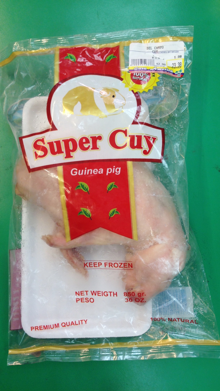 Cuy, or cooked guinea pig, is a South American delicacy that immigrants