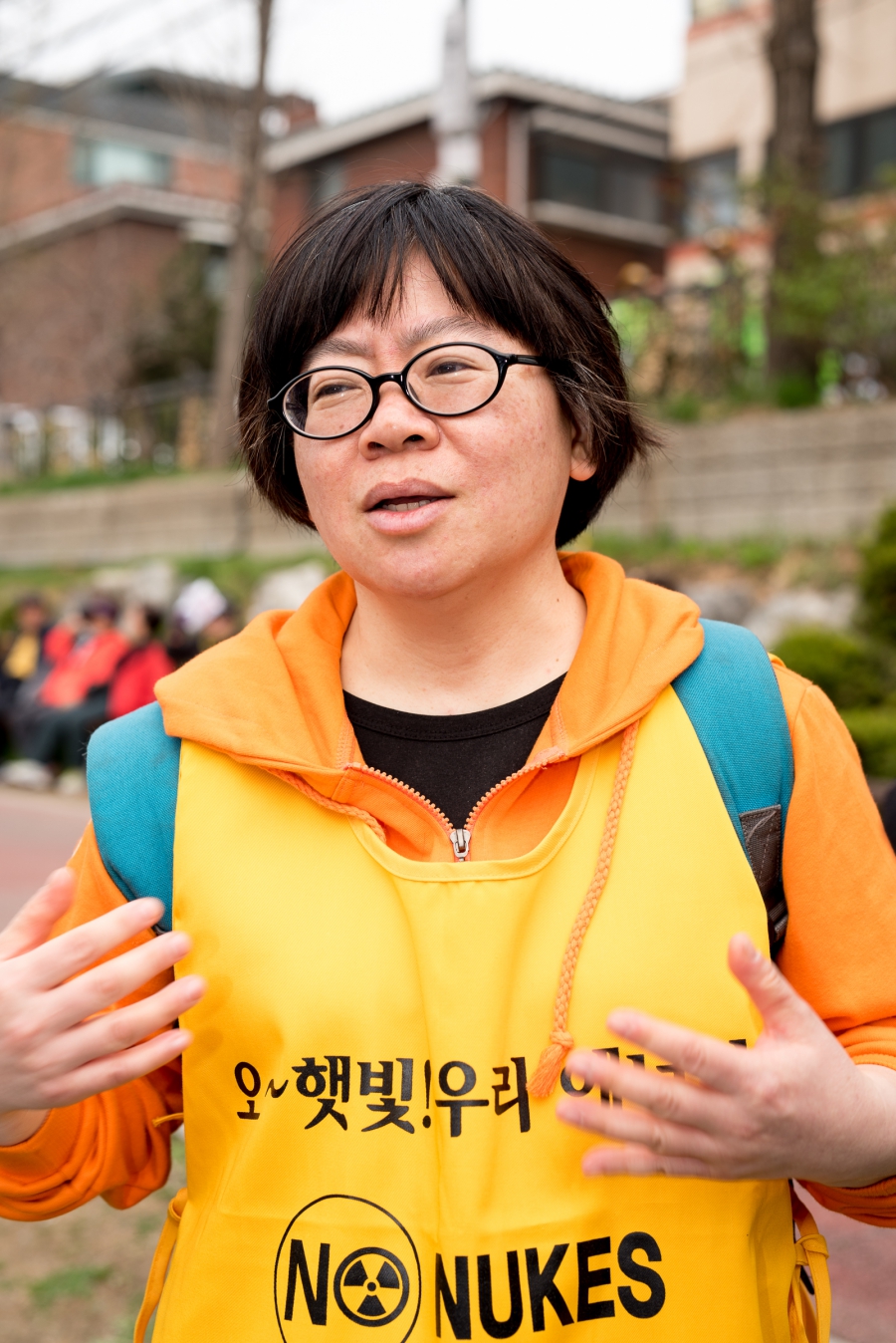 Kim Hyun-choo, who also goes by her Christian name of Maria, says the anti-nuclear campaign wants the South Korean government to stop building new nuclear plants, and close the outdated ones. Kim Hyun-choo, who also goes by her Christian name of Maria, says the anti-nuclear campaign wants the South Korean government to stop building new nuclear plants, and close the outdated ones.