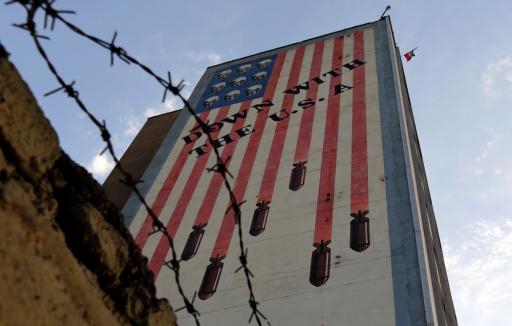 An anti-US mural on a wall of a building in Tehran. An anti-US mural on a wall of a building in Tehran.