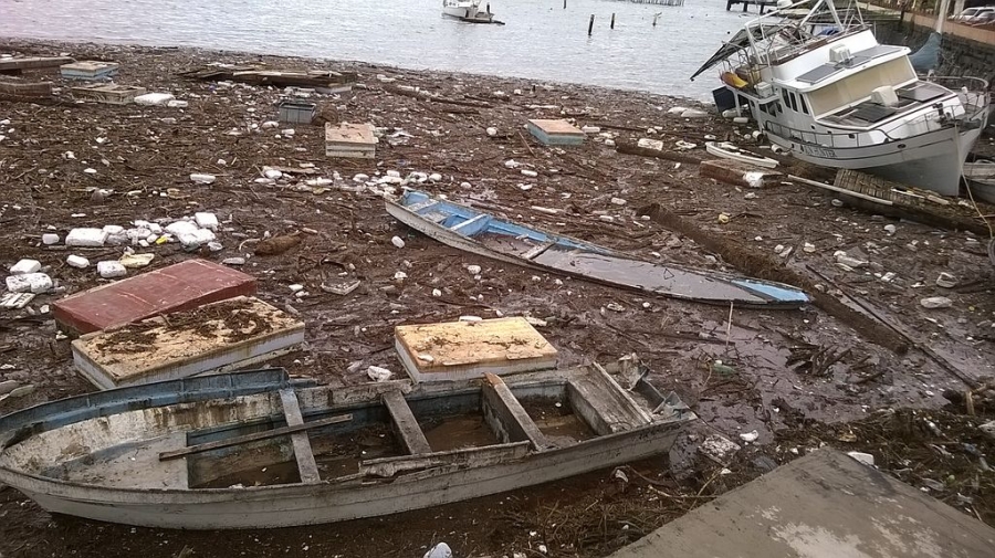 Damage in Santa Rosalia, Baja California Sur, following Hurricane Odile Damage in Santa Rosalia, Baja California Sur, following Hurricane Odile