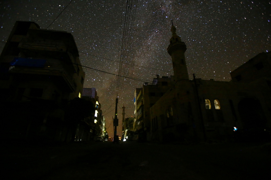 A mosque stands in the rebel-controlled area of Maaret al-Numan town in Idlib province. A mosque stands in the rebel-controlled area of Maaret al-Numan town in Idlib province.