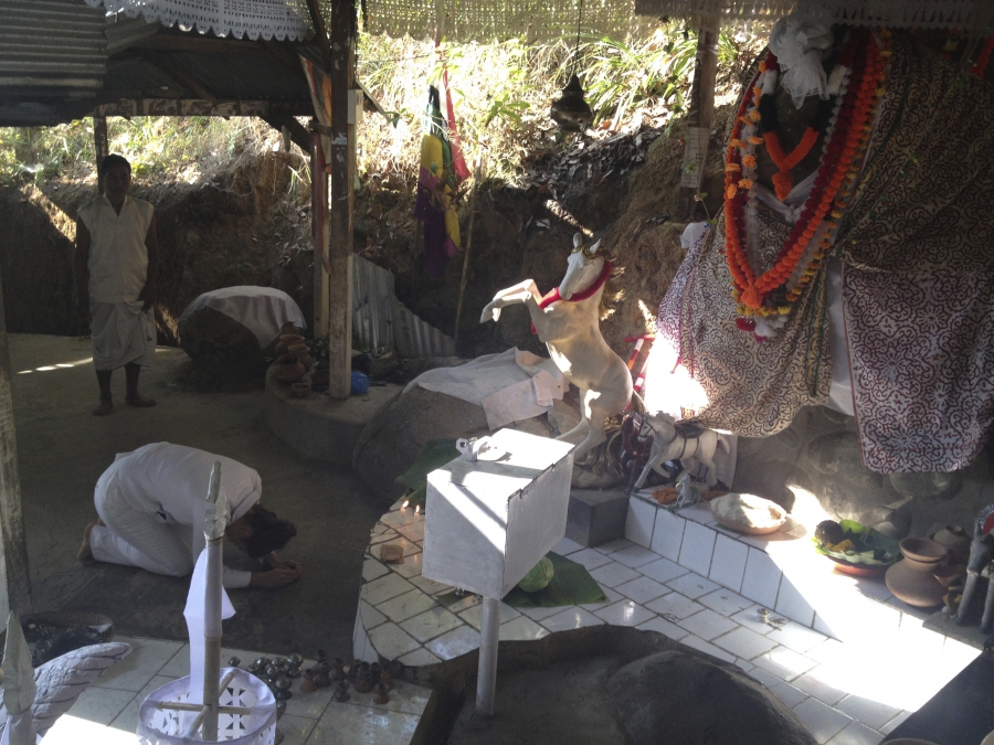 A temple for Marjing. He's worshipped in Manipur as the deity who introduced polo to the world. A temple for Marjing. He's worshipped in Manipur as the deity who introduced polo to the world.
