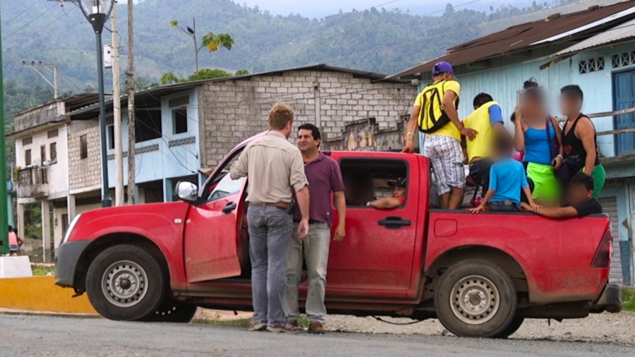 A reporter confronts Montero after spotting him driving by with a truck full of young people. A reporter confronts Montero after spotting him driving by with a truck full of young people.