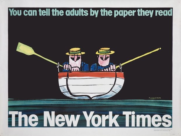Tomi Ungerer's 1965 ad for the New York Times. Tomi Ungerer's 1965 ad for the New York Times.