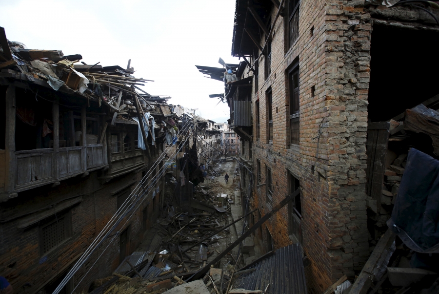 Ruined houses