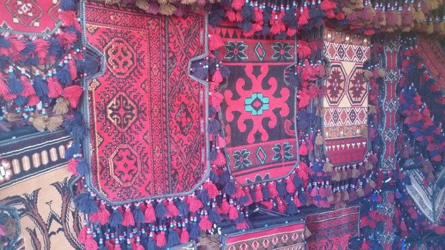 Rugs for sale at a market in Quetta, Pakistan. Rugs for sale at a market in Quetta, Pakistan.
