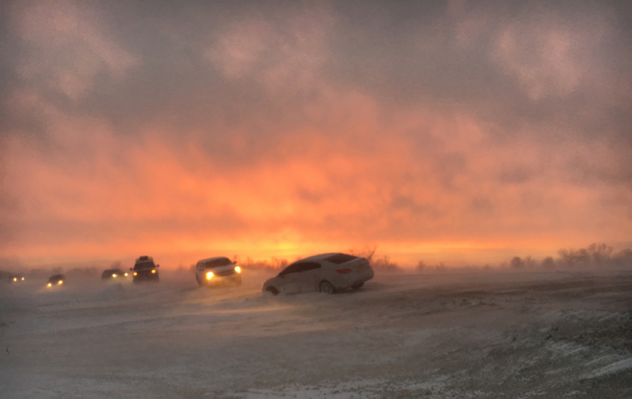 Several roads leading in and out of Standing Rock have been blocked, and there's been numerous accidents.