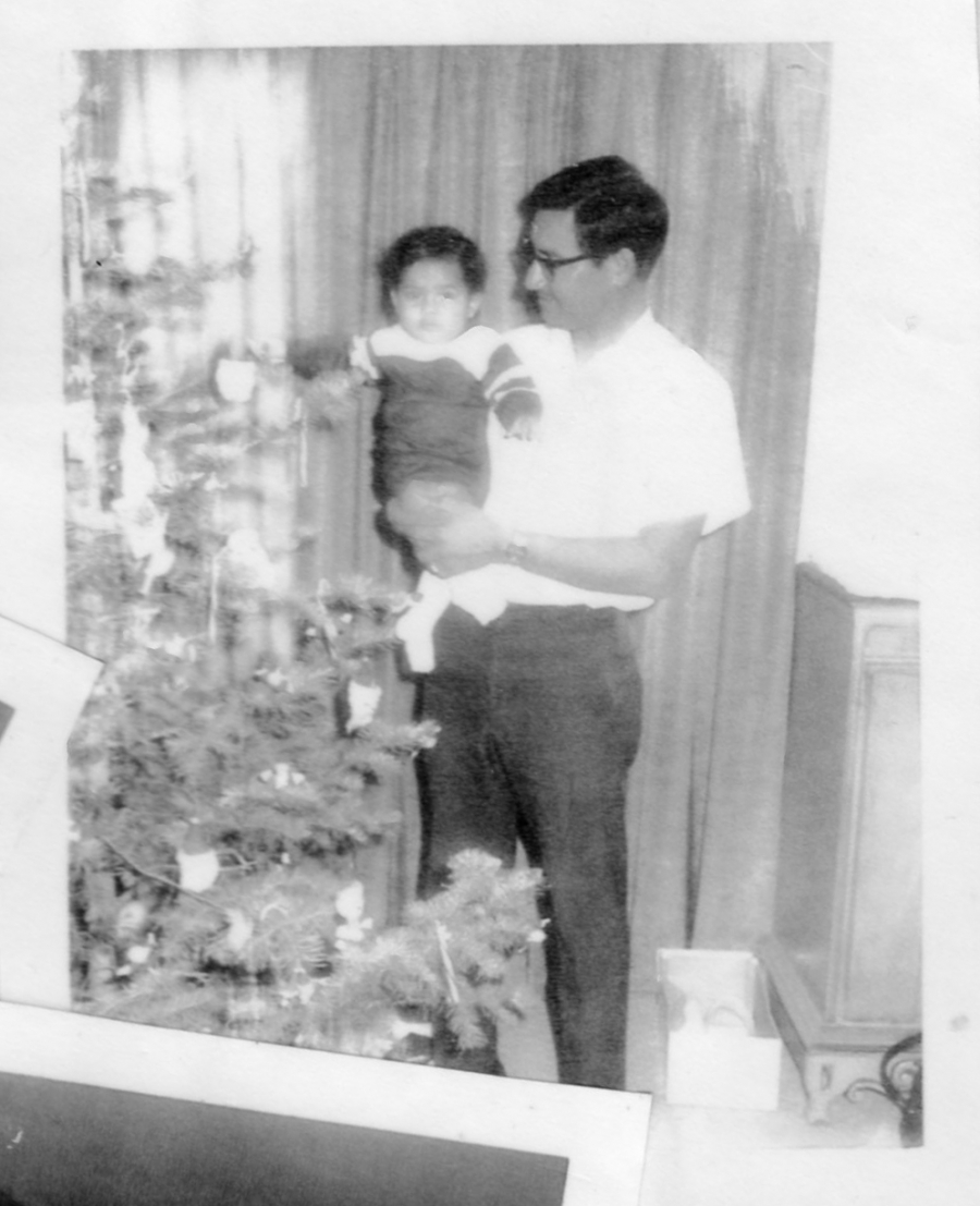 Miguel Morales and his father.